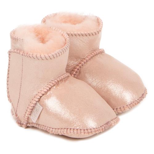 Babies Adelphi Sheepskin Booties Pale Pink Sparkle Extra Image 4